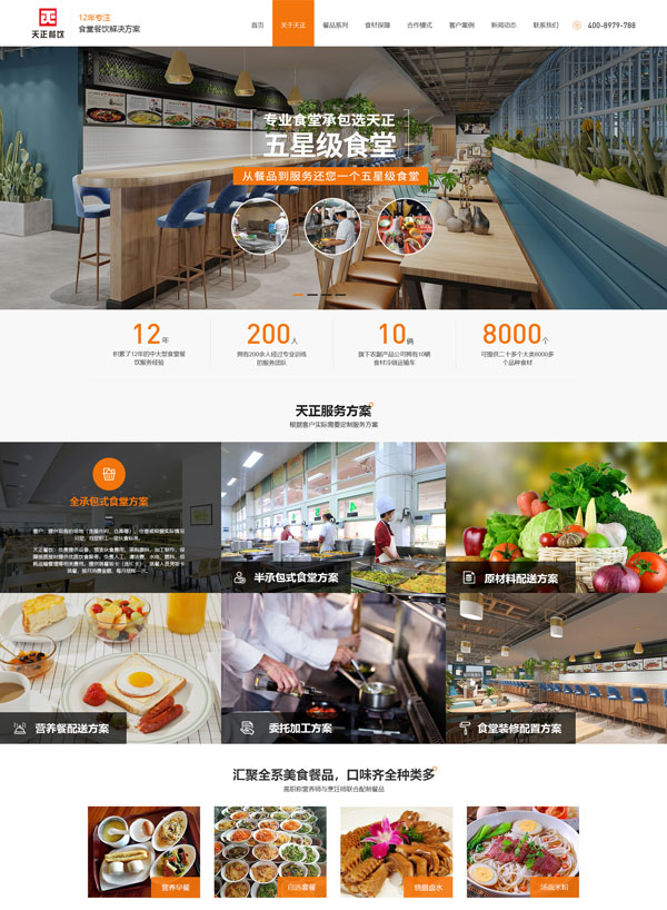 深圳天正餐饮食堂营销网站案例