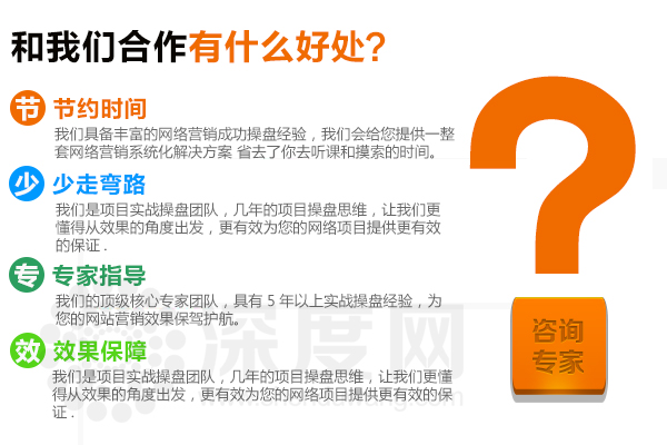 深度网拥有实战操作团队，更有效的为您的网络项目提供保障